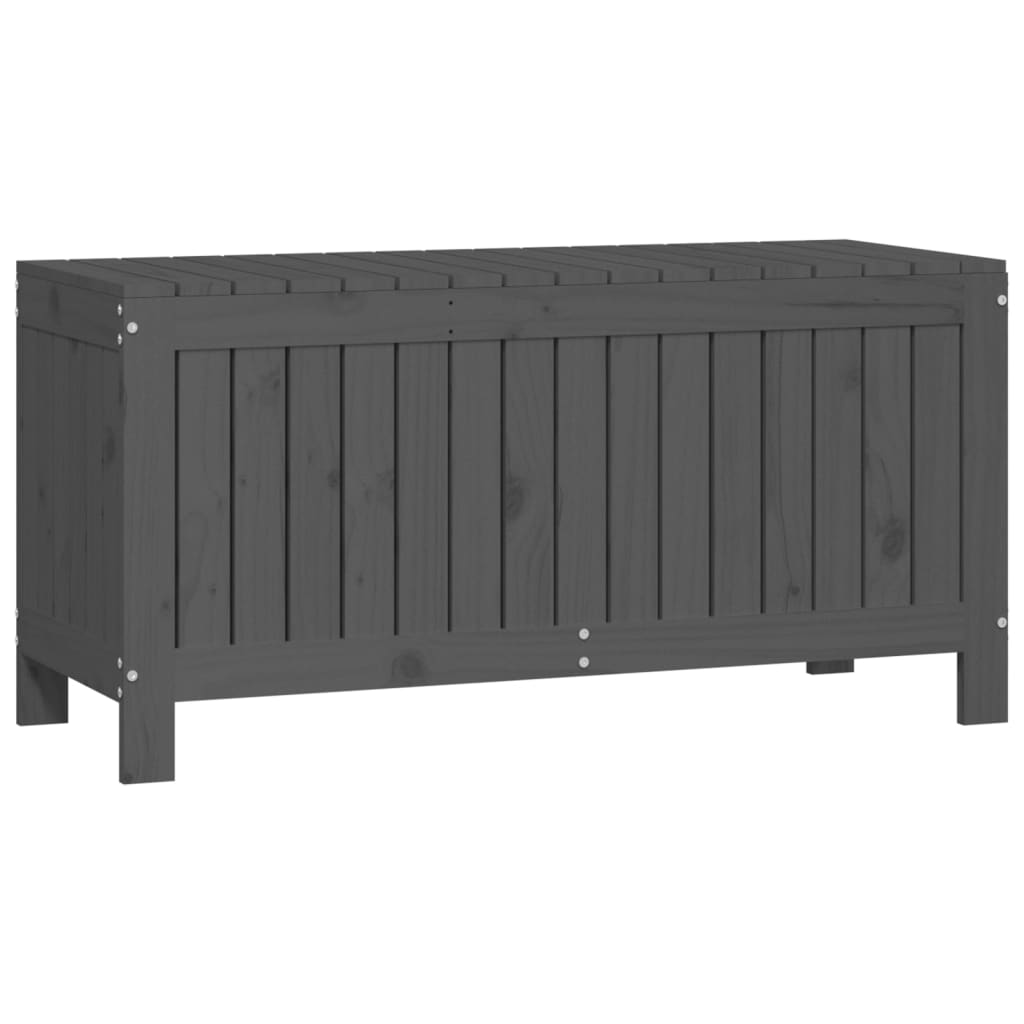 Grey Solid Wood Pine Garden Storage Box 108x42.5x54 cm