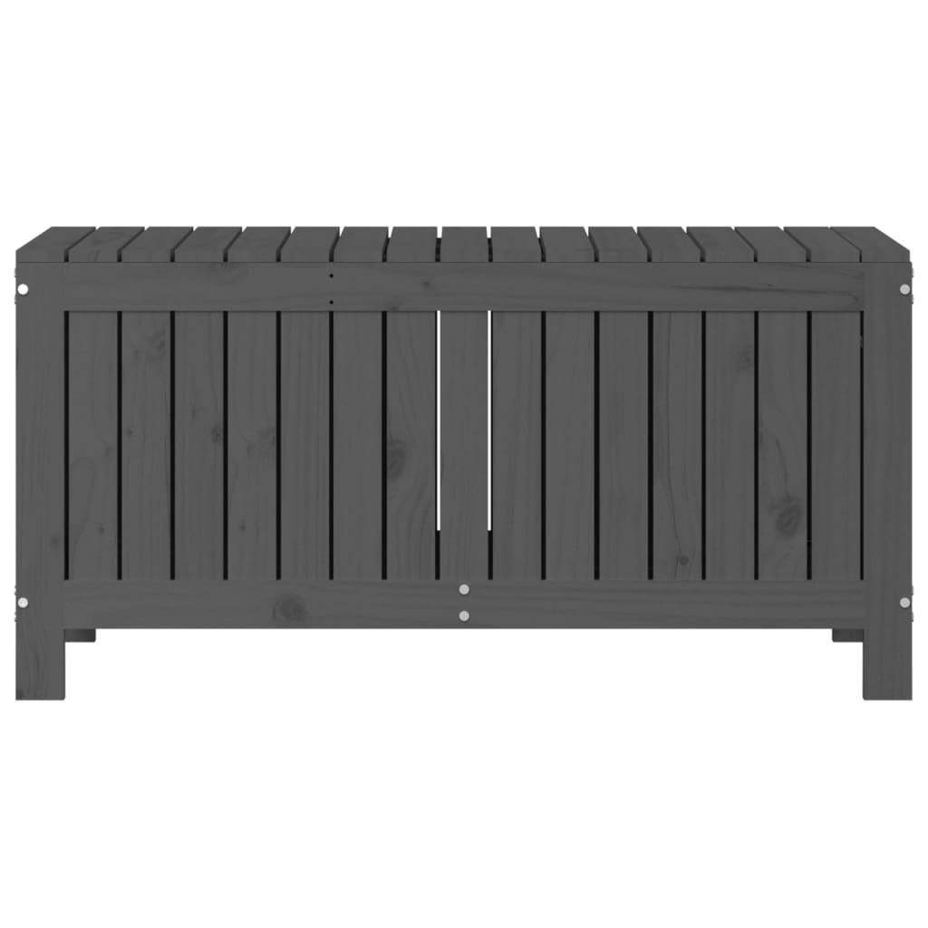 Grey Solid Wood Pine Garden Storage Box 108x42.5x54 cm