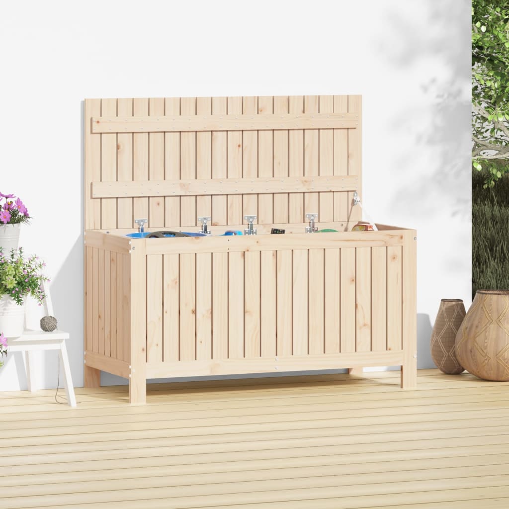 Solid Wood Pine Garden Storage Box 115x49x60 cm - Durable & Stylish