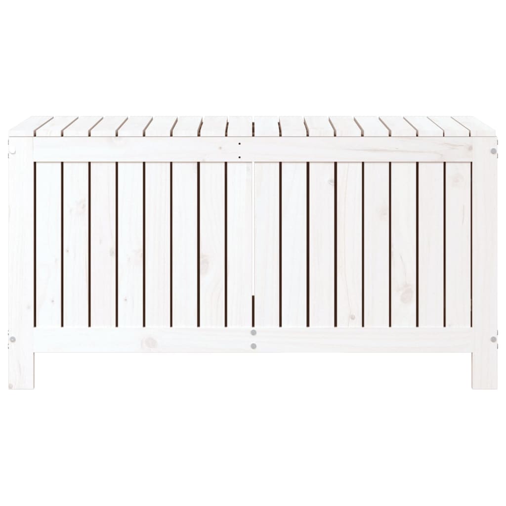 White Solid Wood Pine Garden Storage Box - 115x49x60 cm