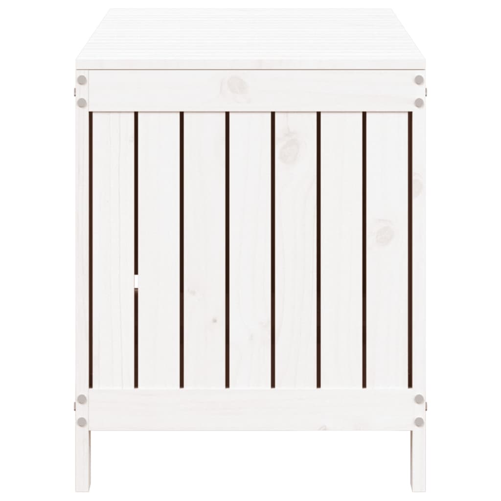 White Solid Wood Pine Garden Storage Box - 115x49x60 cm