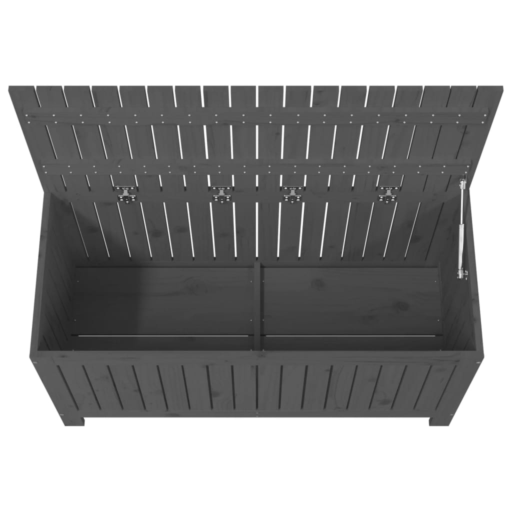 Grey Solid Pine Garden Storage Box 115x49x60 cm