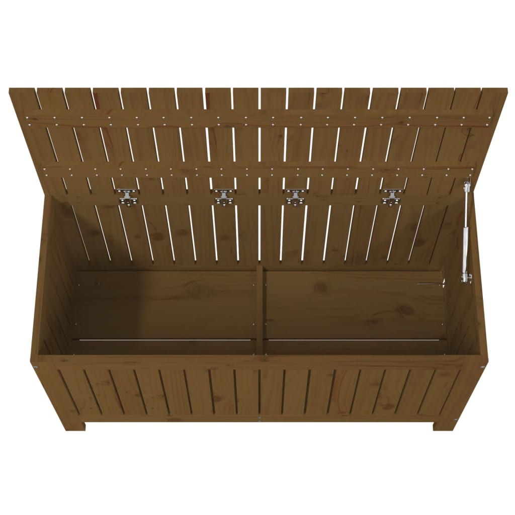 Solid Pine Garden Storage Box - Honey Brown, 115x49x60 cm