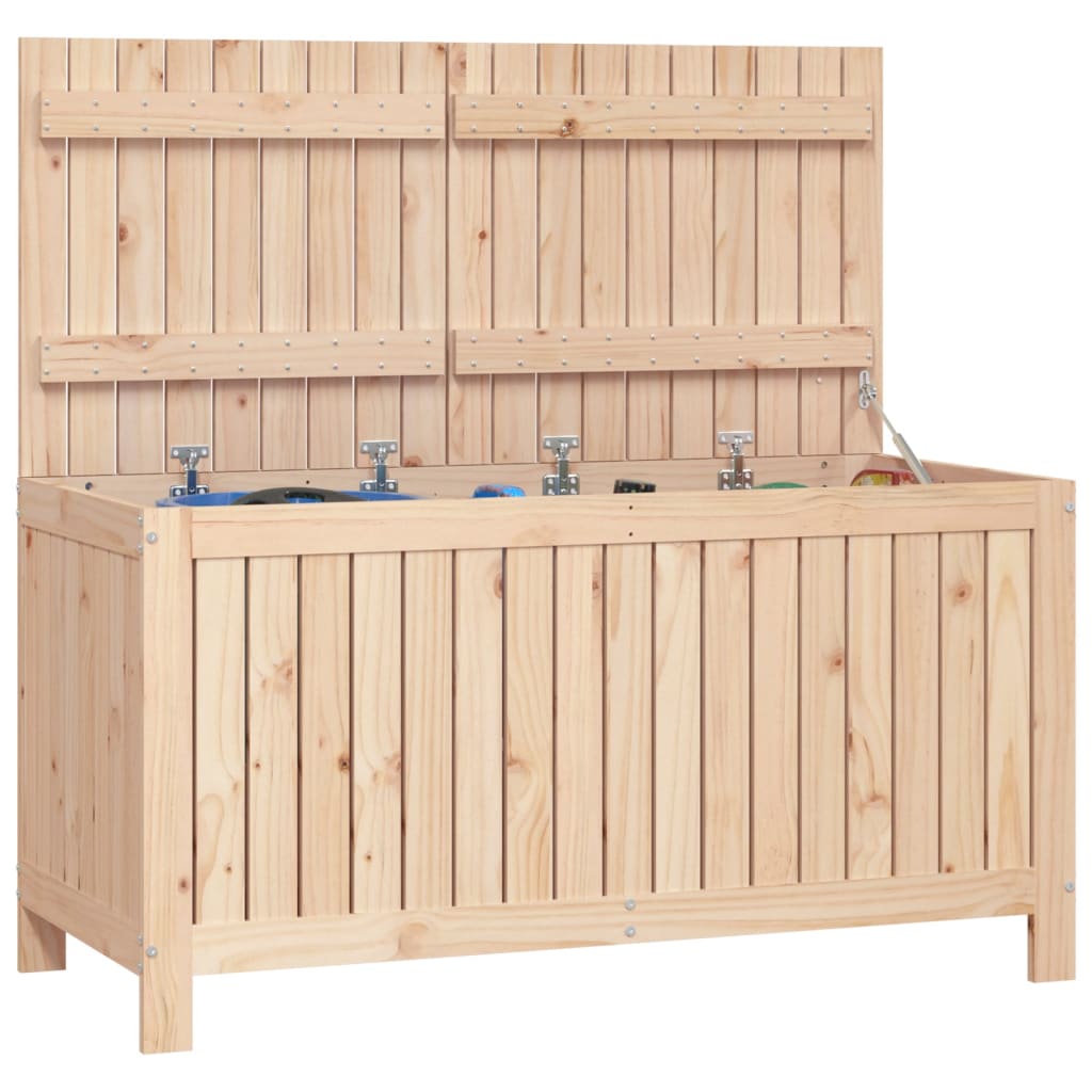 Solid Pine Garden Storage Box 121x55x64 cm – Durable & Stylish