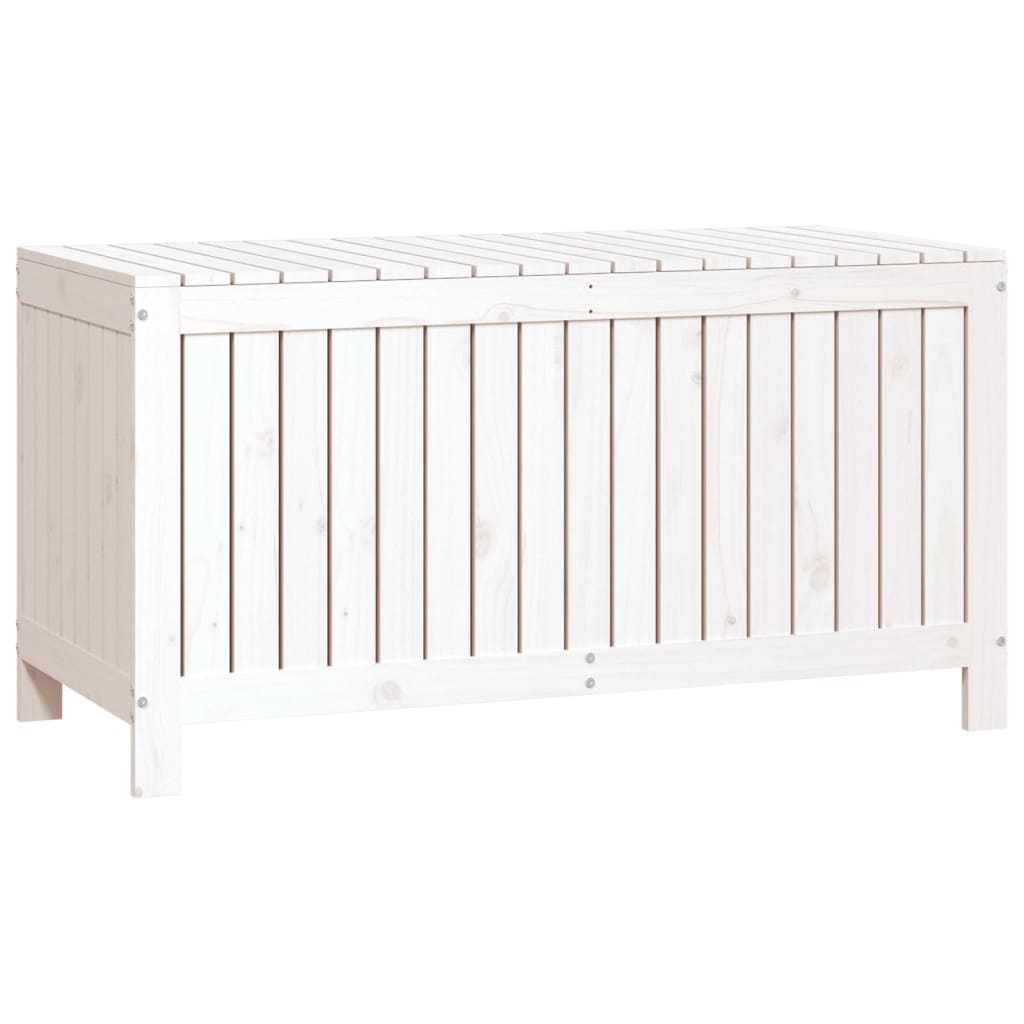 White Solid Pine Garden Storage Box - 121x55x64 cm