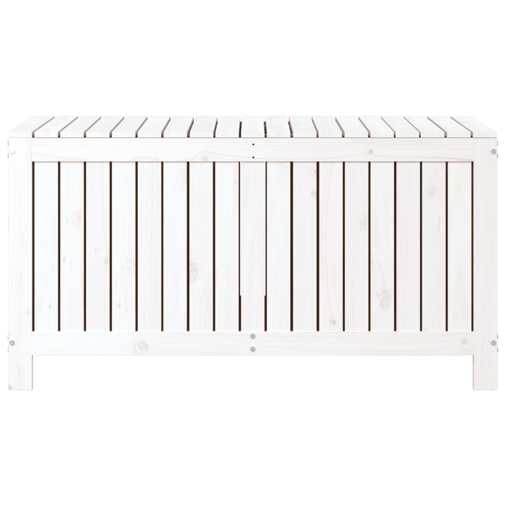 White Solid Pine Garden Storage Box - 121x55x64 cm