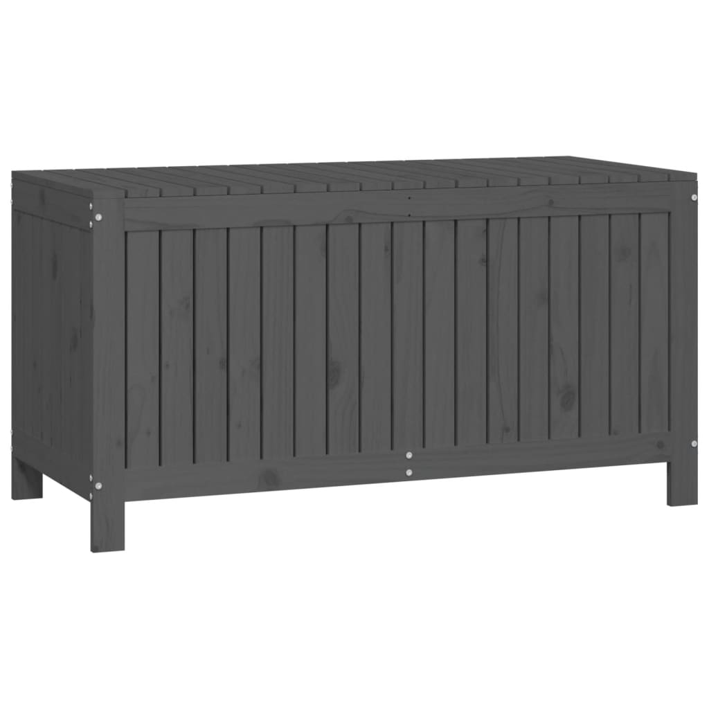 Solid Pine Garden Storage Box in Grey - 121x55x64 cm