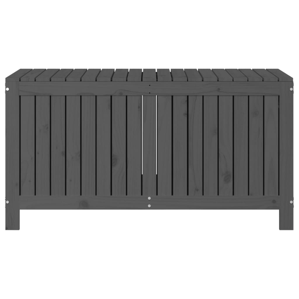 Solid Pine Garden Storage Box in Grey - 121x55x64 cm