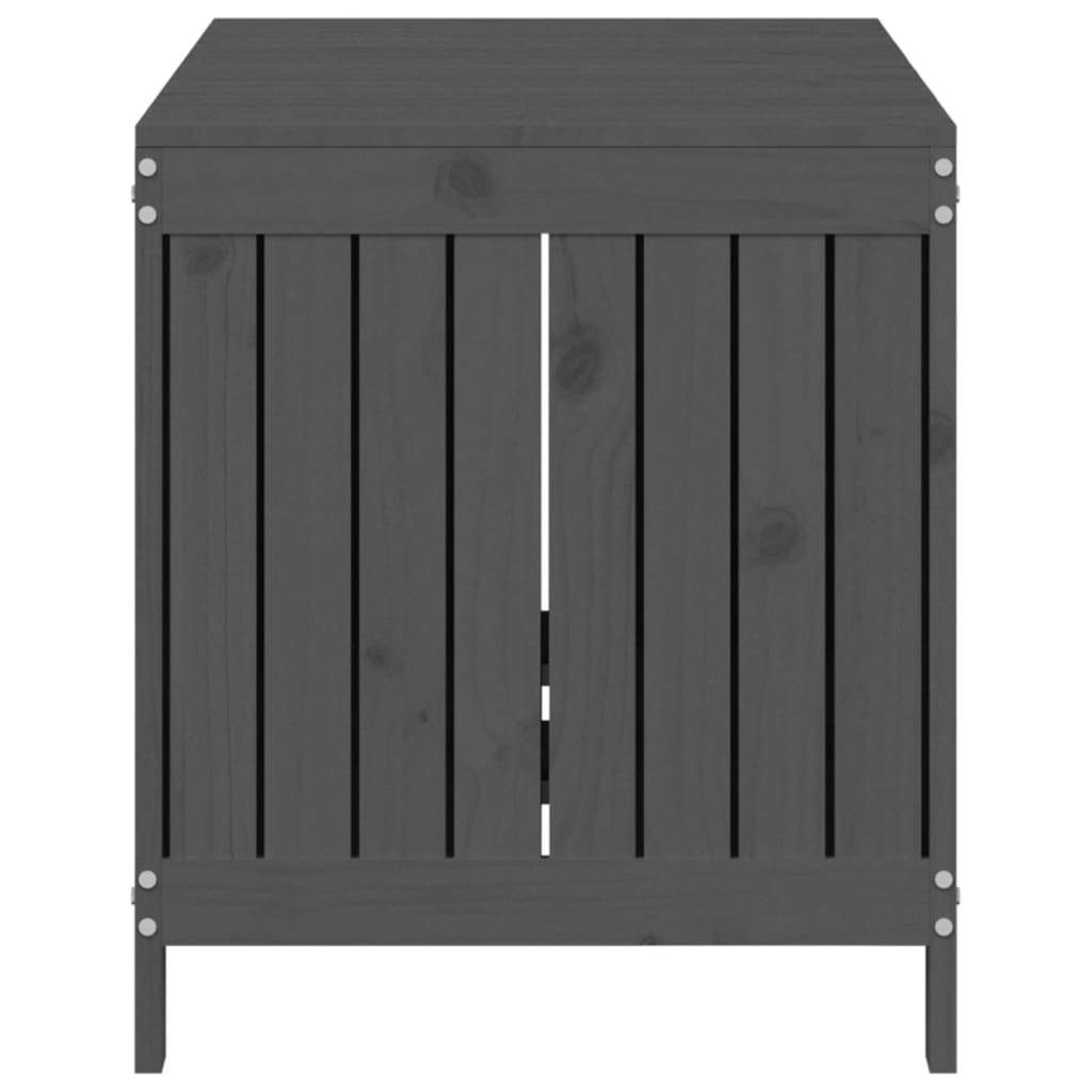 Solid Pine Garden Storage Box in Grey - 121x55x64 cm