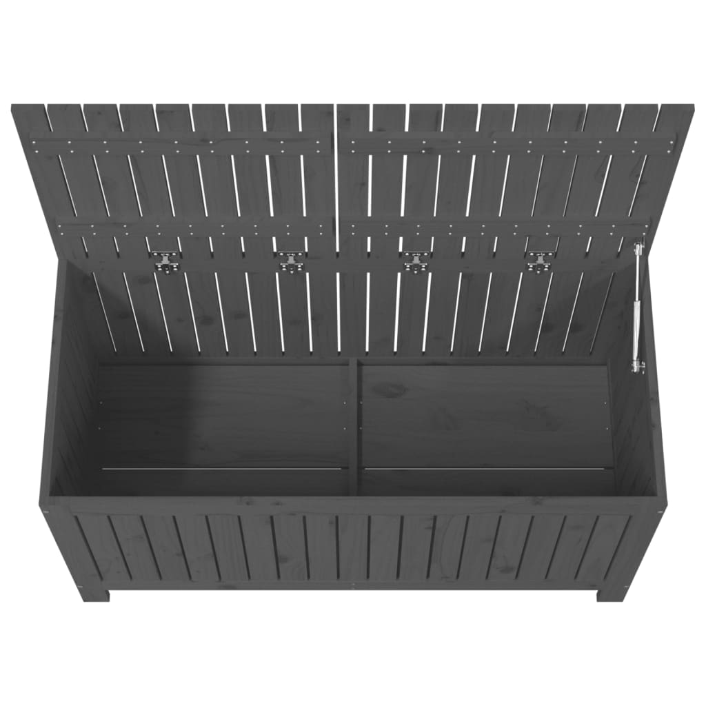 Solid Pine Garden Storage Box in Grey - 121x55x64 cm