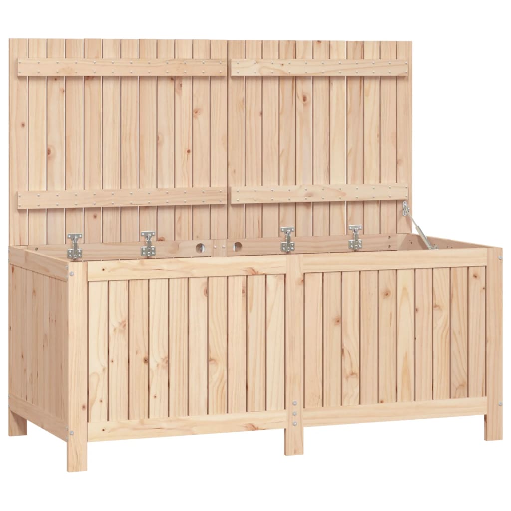 Solid Pine Wood Garden Storage Box, 147x68x64 cm - Weatherproof