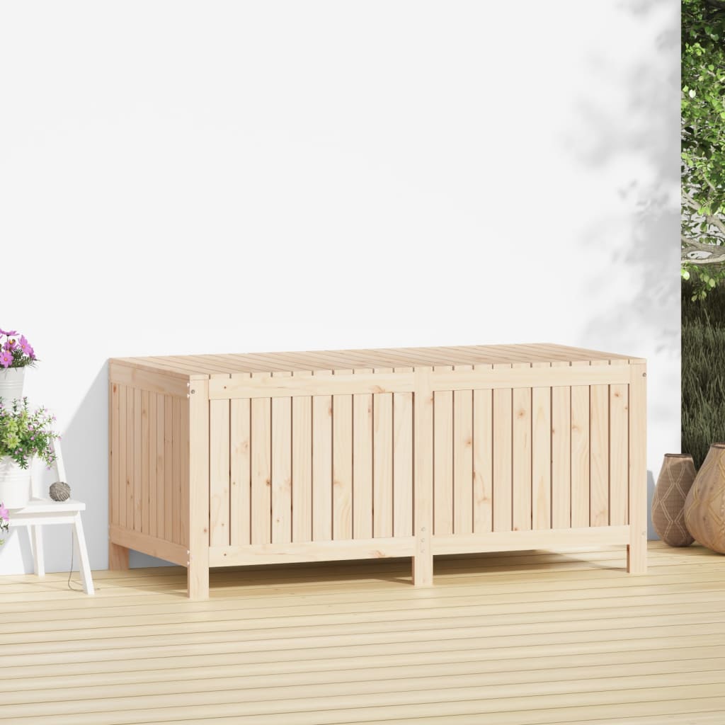 Solid Pine Wood Garden Storage Box, 147x68x64 cm - Weatherproof