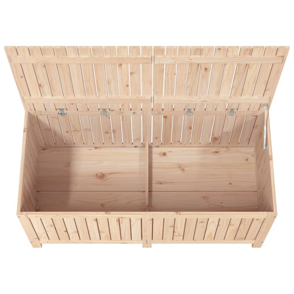 Solid Pine Wood Garden Storage Box, 147x68x64 cm - Weatherproof