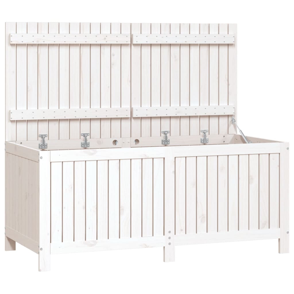 White Solid Pine Garden Storage Box 147x68x64 cm