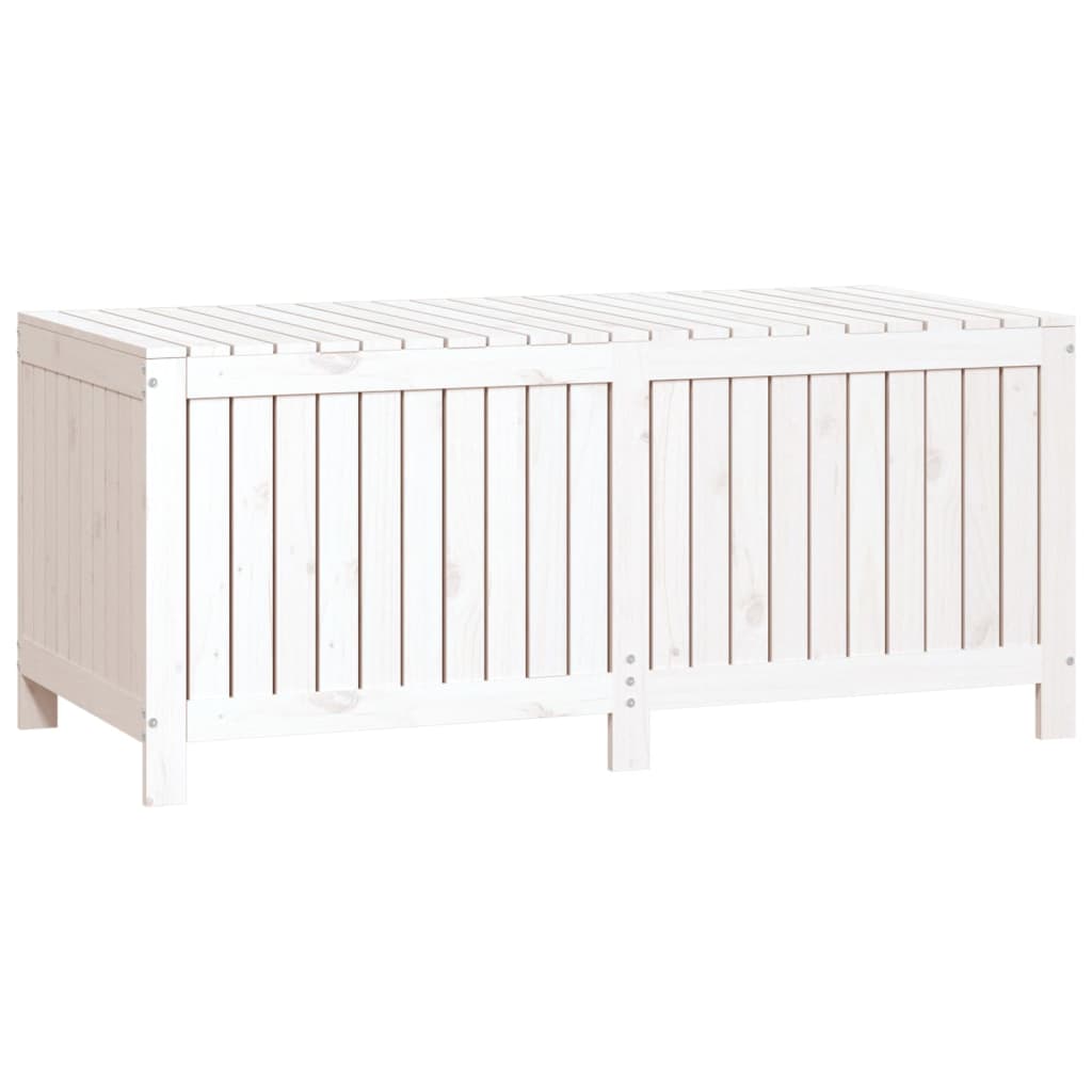 White Solid Pine Garden Storage Box 147x68x64 cm