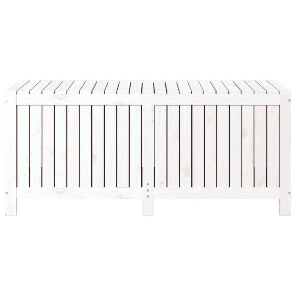 White Solid Pine Garden Storage Box 147x68x64 cm