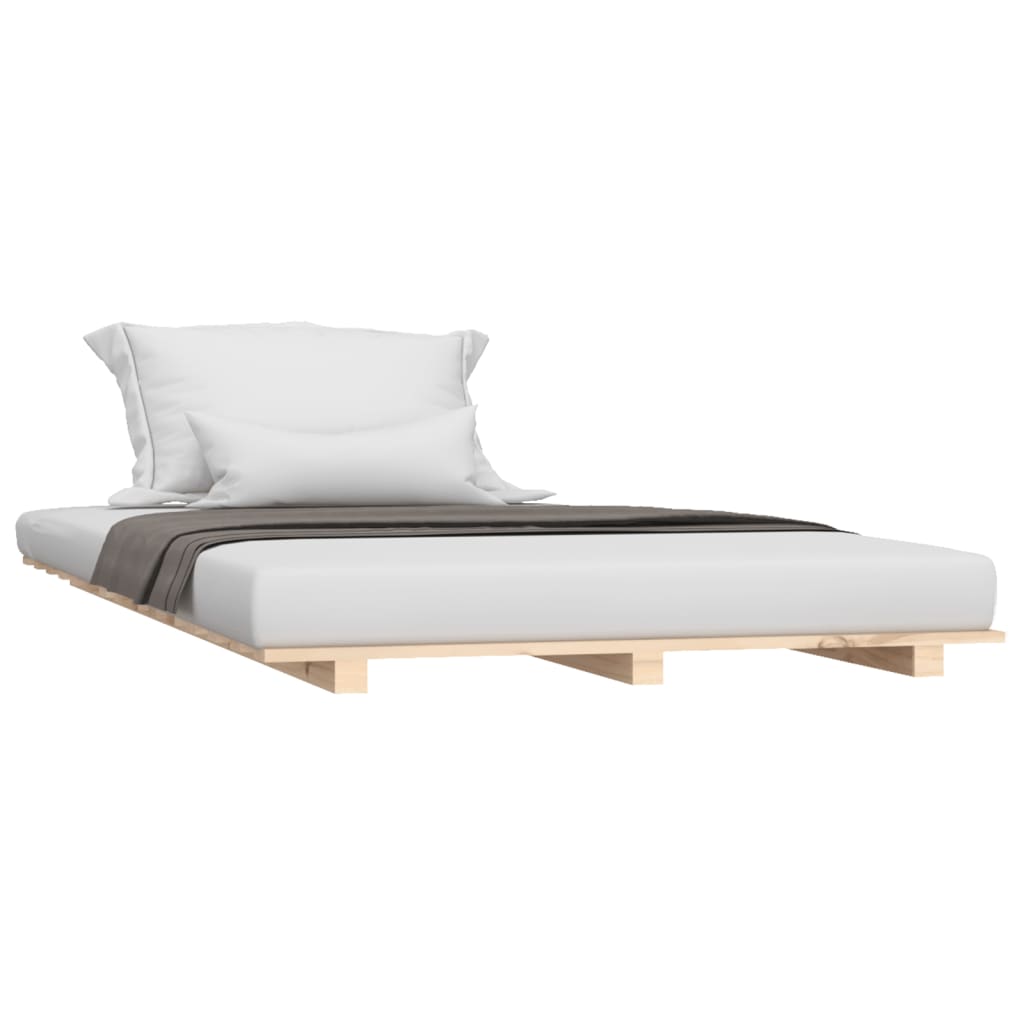 Solid Pine Wood Bed Frame 90x200 cm - No Mattress Included