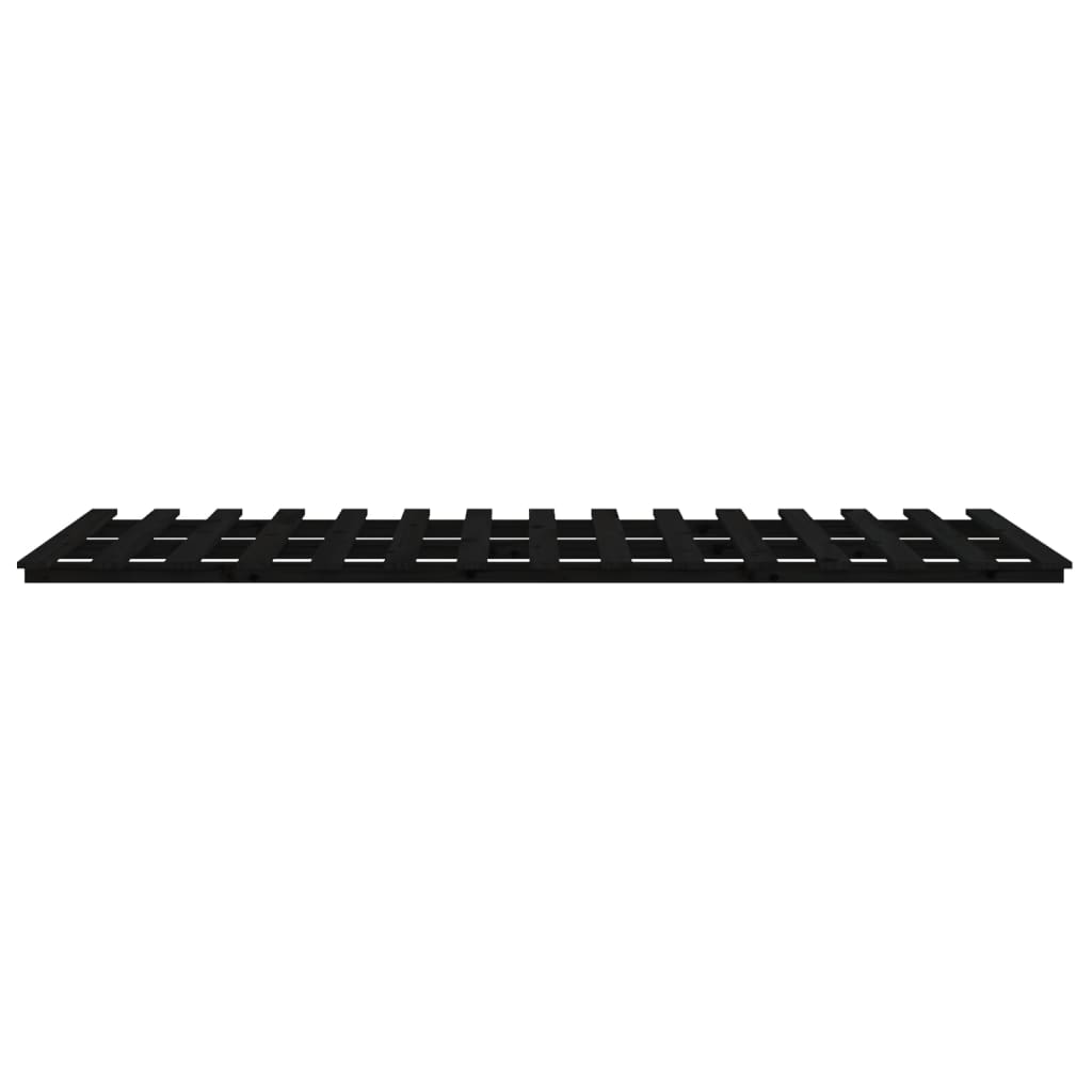 Solid Pine Wood Bed Frame - Black 100x200 cm (No Mattress)