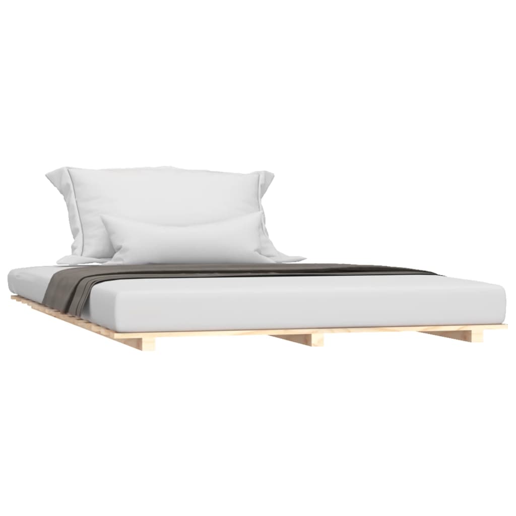 Solid Pine Wood Bed Frame 140x200 cm - No Mattress Included