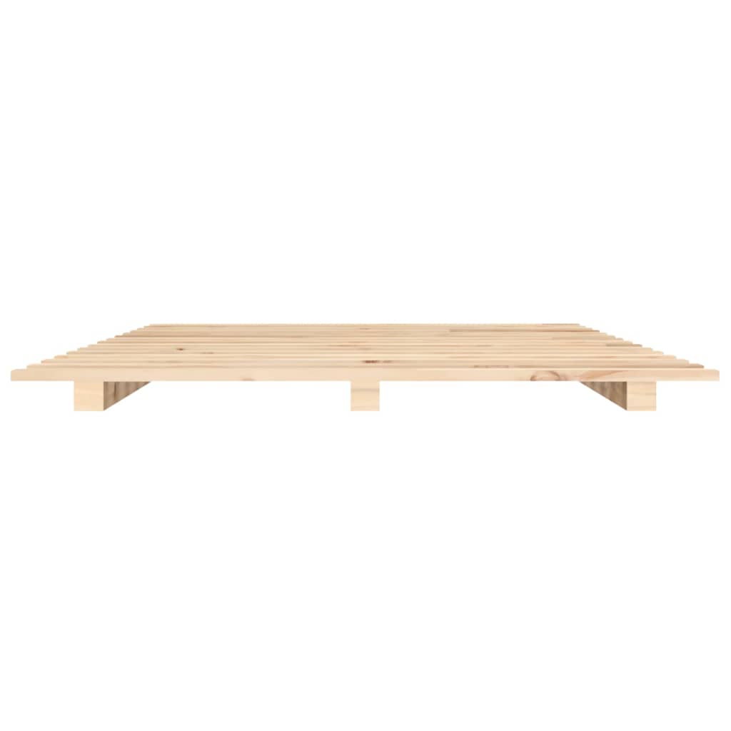King Size Solid Pine Wood Bed Frame 150x200 cm - No Mattress Included
