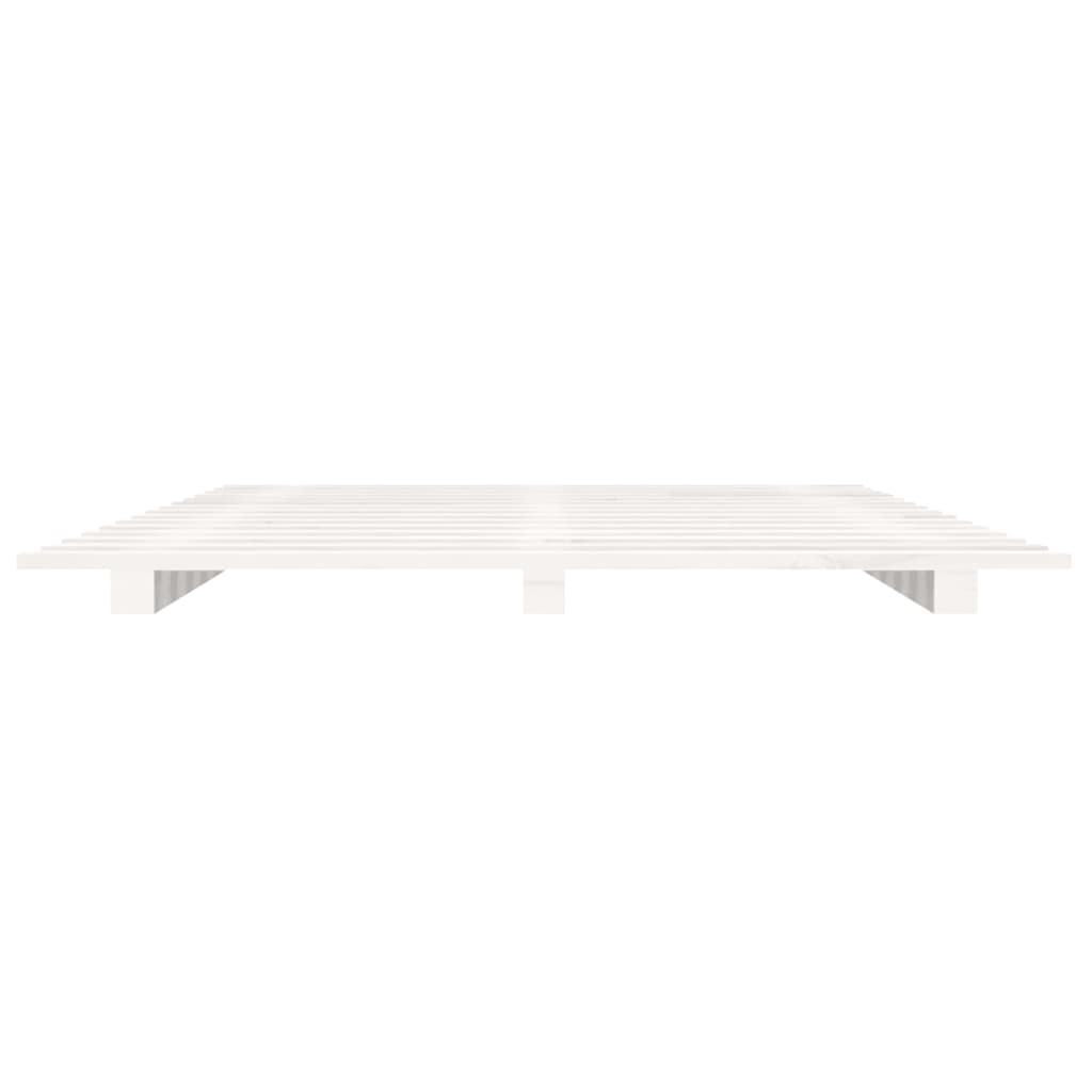 King Size Solid Pine Bed Frame 150x200 cm - White