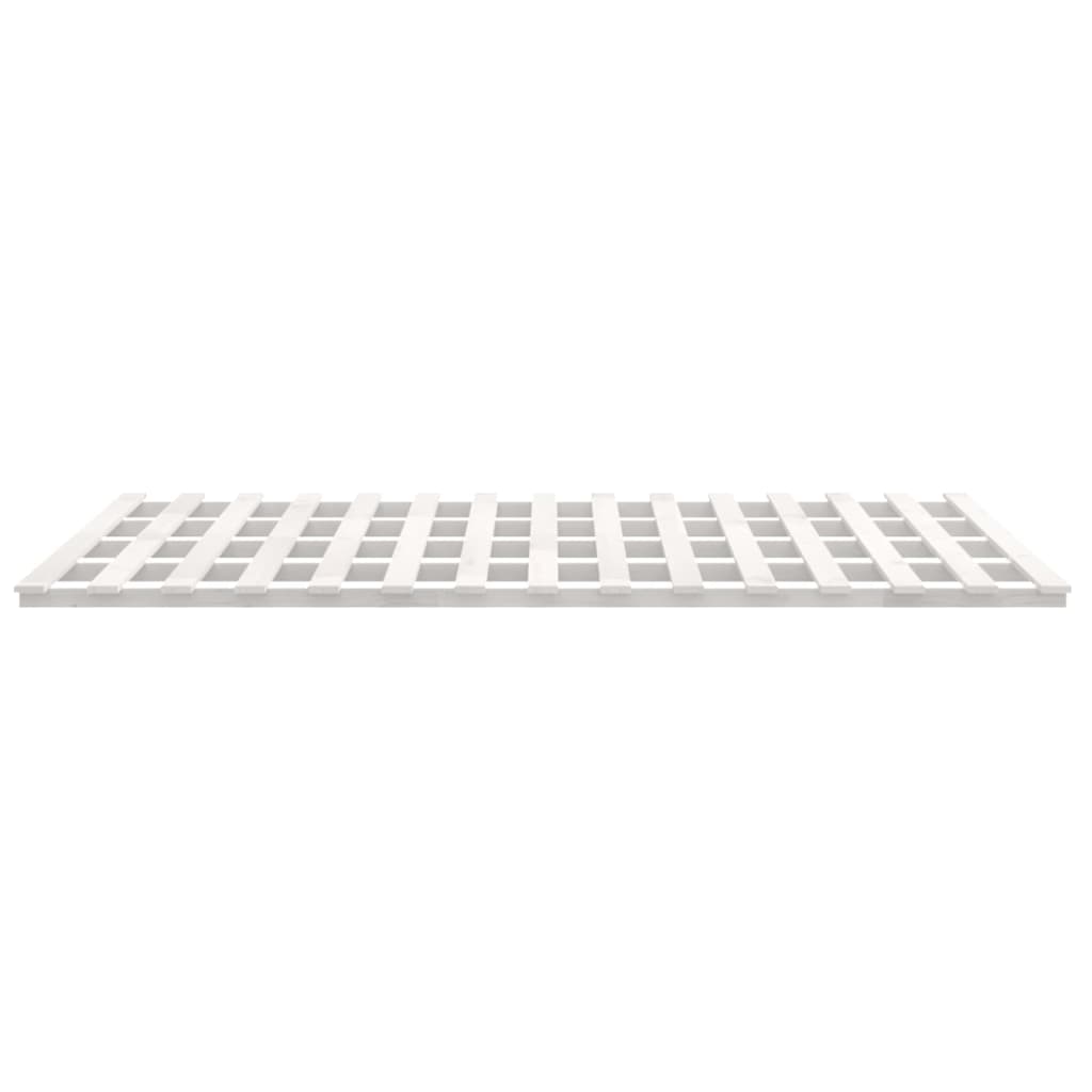 Solid Pine Wood Super King Bed Frame, White 180x200 cm