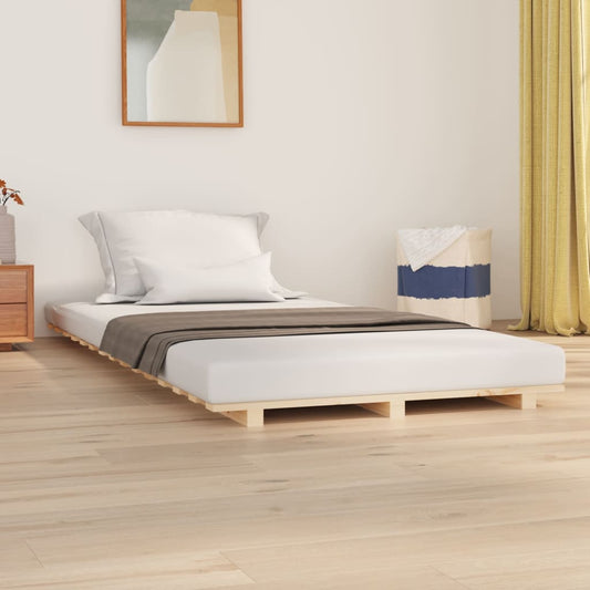 Solid Pine Single Bed Frame 90x190 cm - No Mattress Included