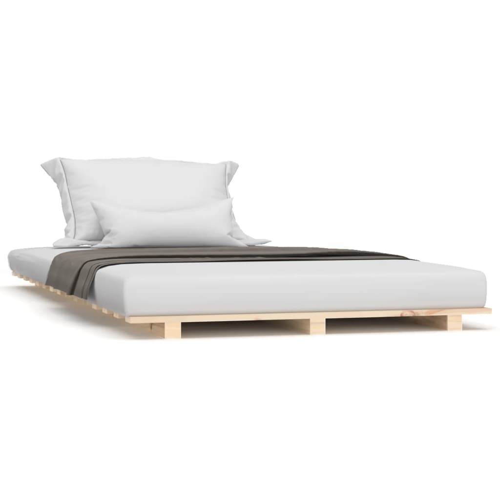 Solid Pine Small Single Bed Frame 75x190 cm - No Mattress Included