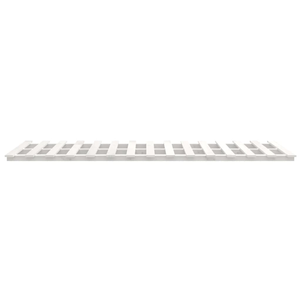 White Solid Pine Wood Bed Frame 120x190 cm - Small Double