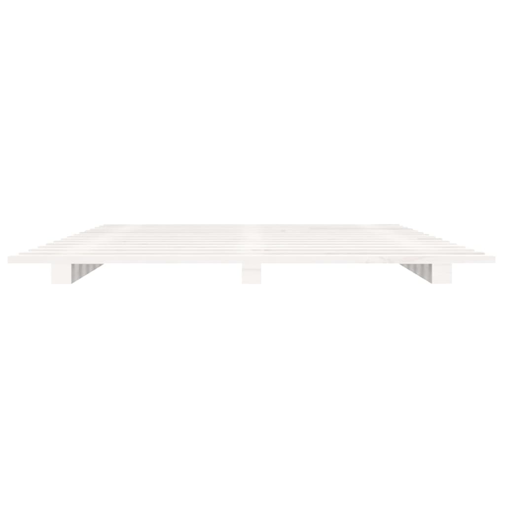 White Solid Pine Bed Frame 135x190 cm Double - No Mattress Included