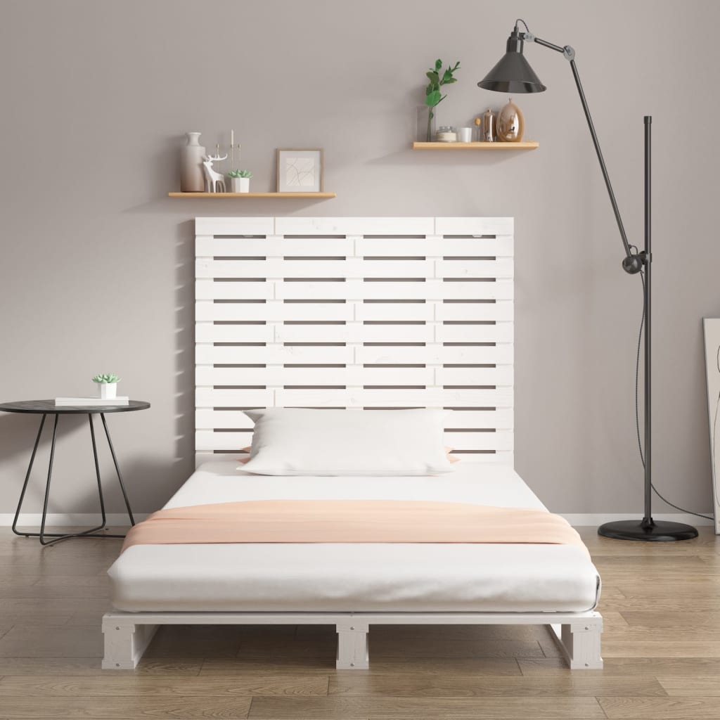 Solid Pine Wall Headboard - White, 106x3x91.5 cm