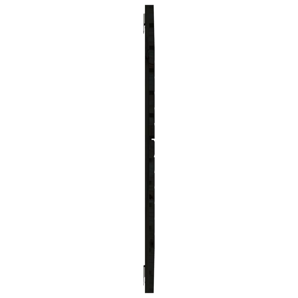 Black Solid Pine Wall Headboard - 106x3x91.5 cm, Elegant Design