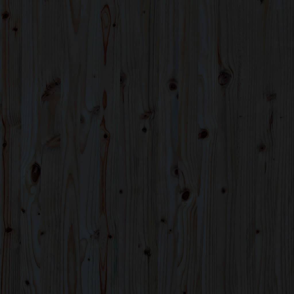 Black Solid Pine Wall Headboard - 106x3x91.5 cm, Elegant Design