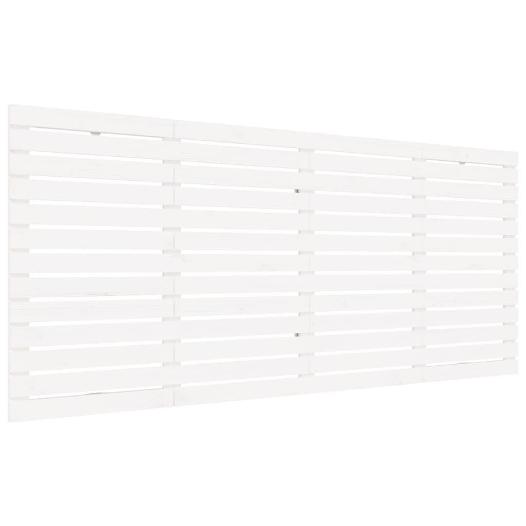 Solid Wood Pine Wall Headboard, White - 206x3x91.5 cm