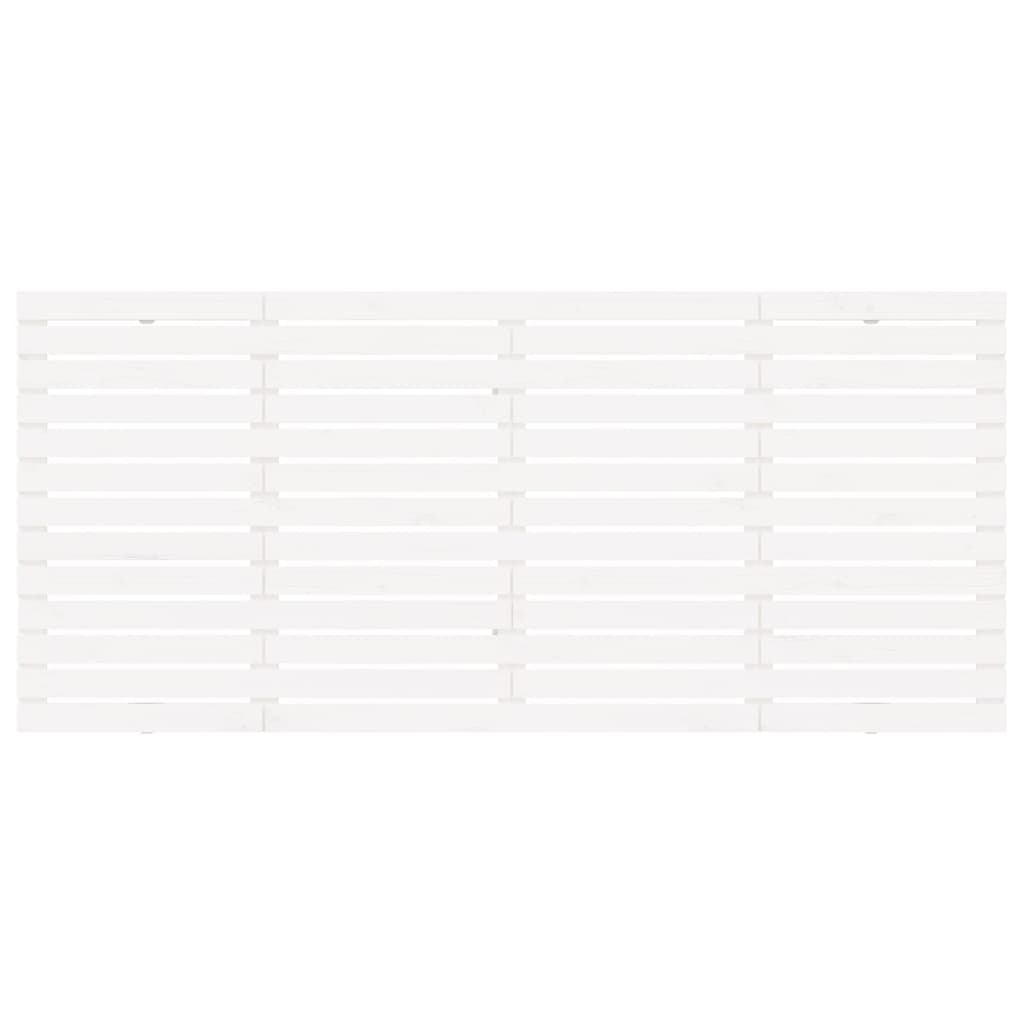 Solid Wood Pine Wall Headboard, White - 206x3x91.5 cm