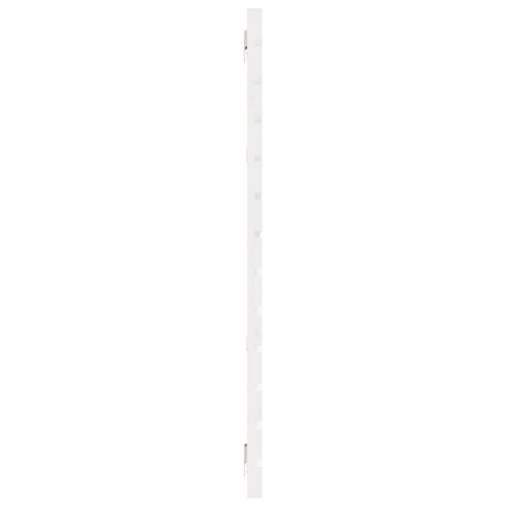Solid Wood Pine Wall Headboard, White - 206x3x91.5 cm
