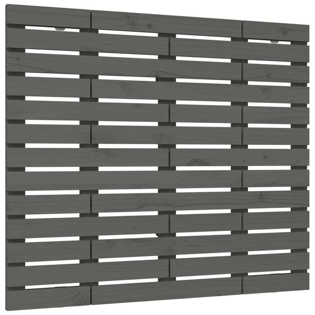 Solid Pine Grey Wall Headboard - 96x3x91.5 cm