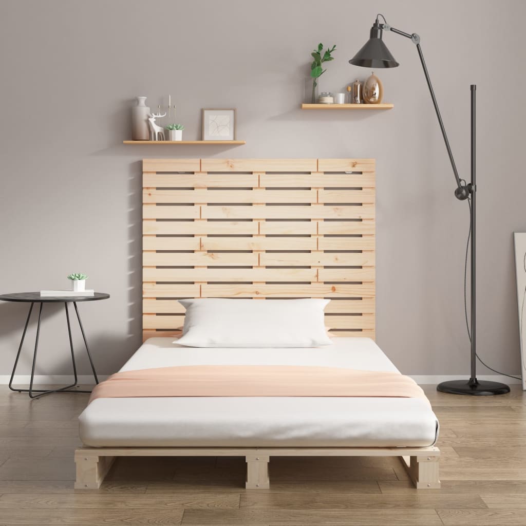 Solid Pine Wood Wall Headboard 126x3x91.5 cm - Stylish & Durable
