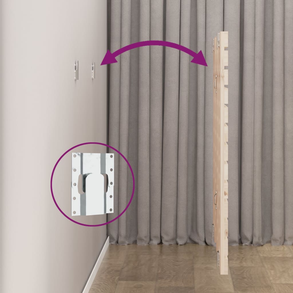 Solid Pine Wood Wall Headboard 126x3x91.5 cm - Stylish & Durable