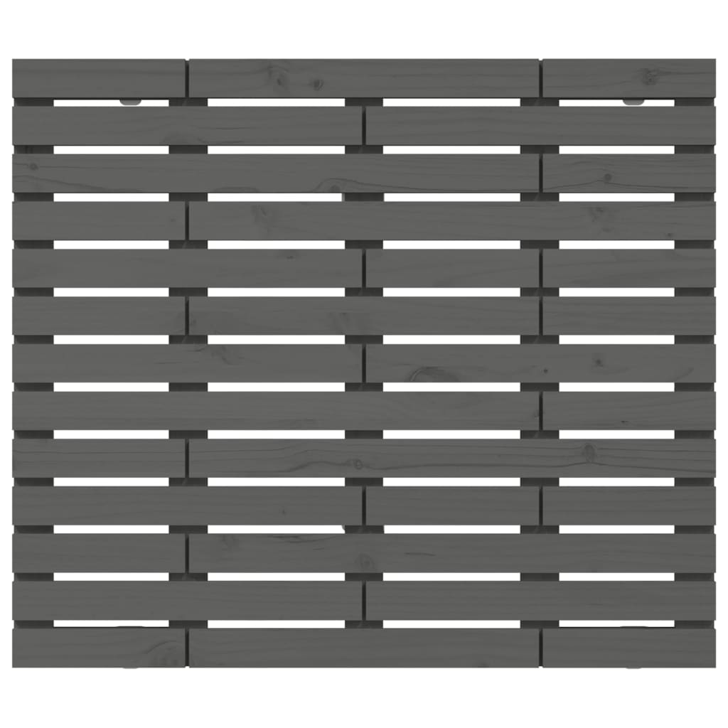 Solid Pine Wood Wall Headboard - Grey, 126x3x91.5 cm
