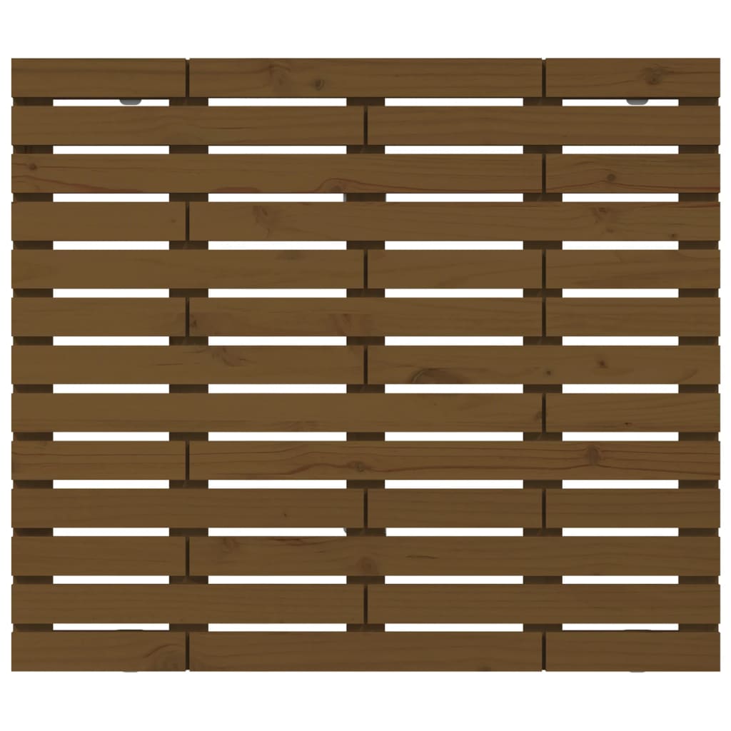 Solid Pine Wall Headboard, Honey Brown 126x3x91.5 cm