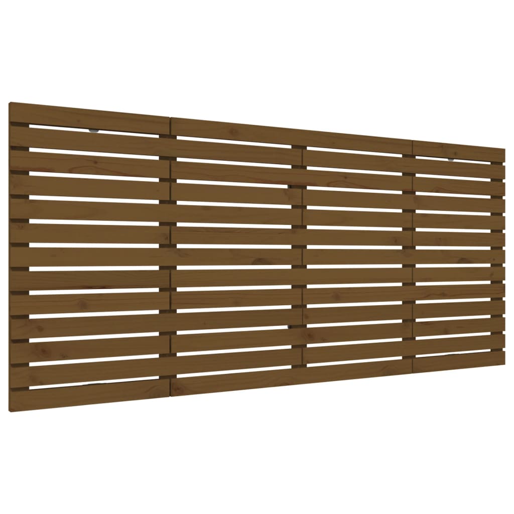 Solid Pine Wood Wall Headboard, Honey Brown 156x3x91.5 cm
