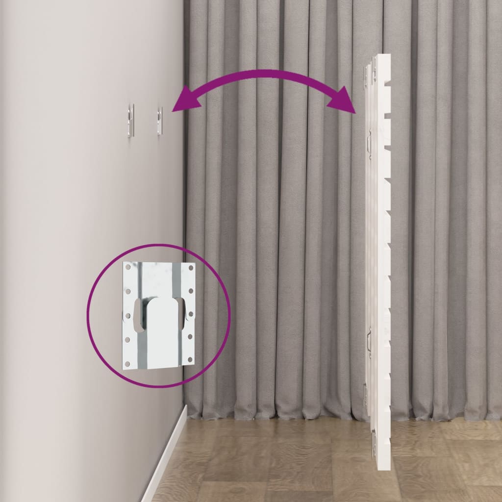 Solid Pine Wall Headboard - White, 81x3x91.5 cm Stylish Design