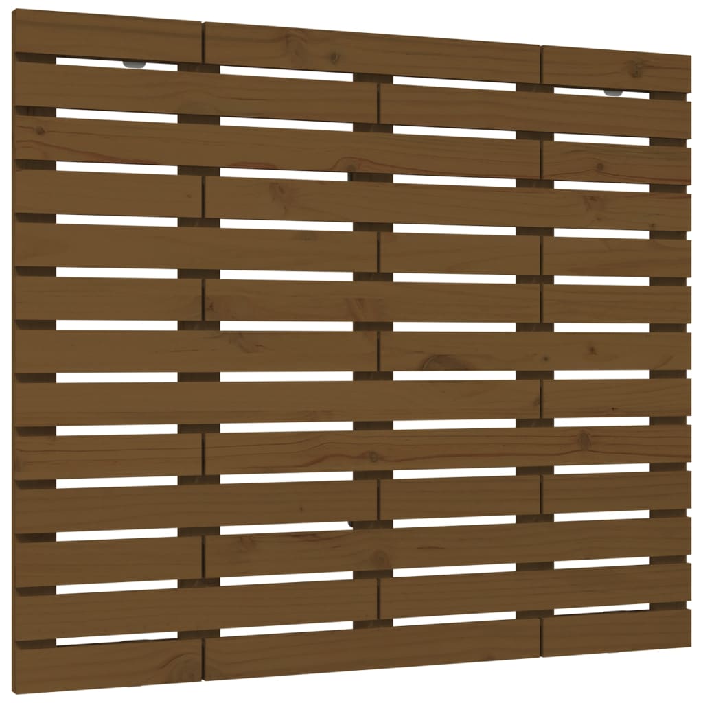 Solid Pine Wall Headboard - Honey Brown, 81x3x91.5 cm