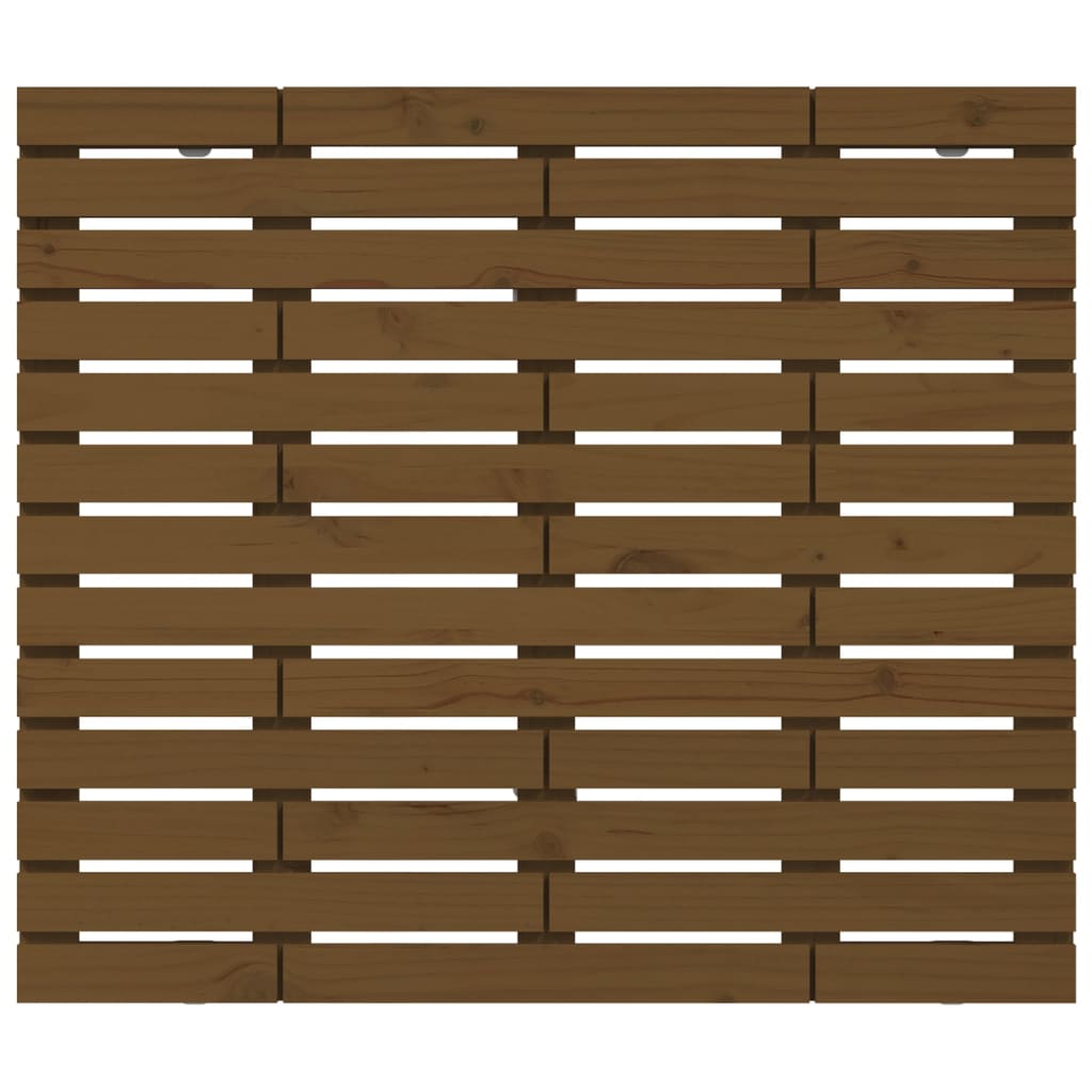 Solid Pine Wall Headboard - Honey Brown, 81x3x91.5 cm