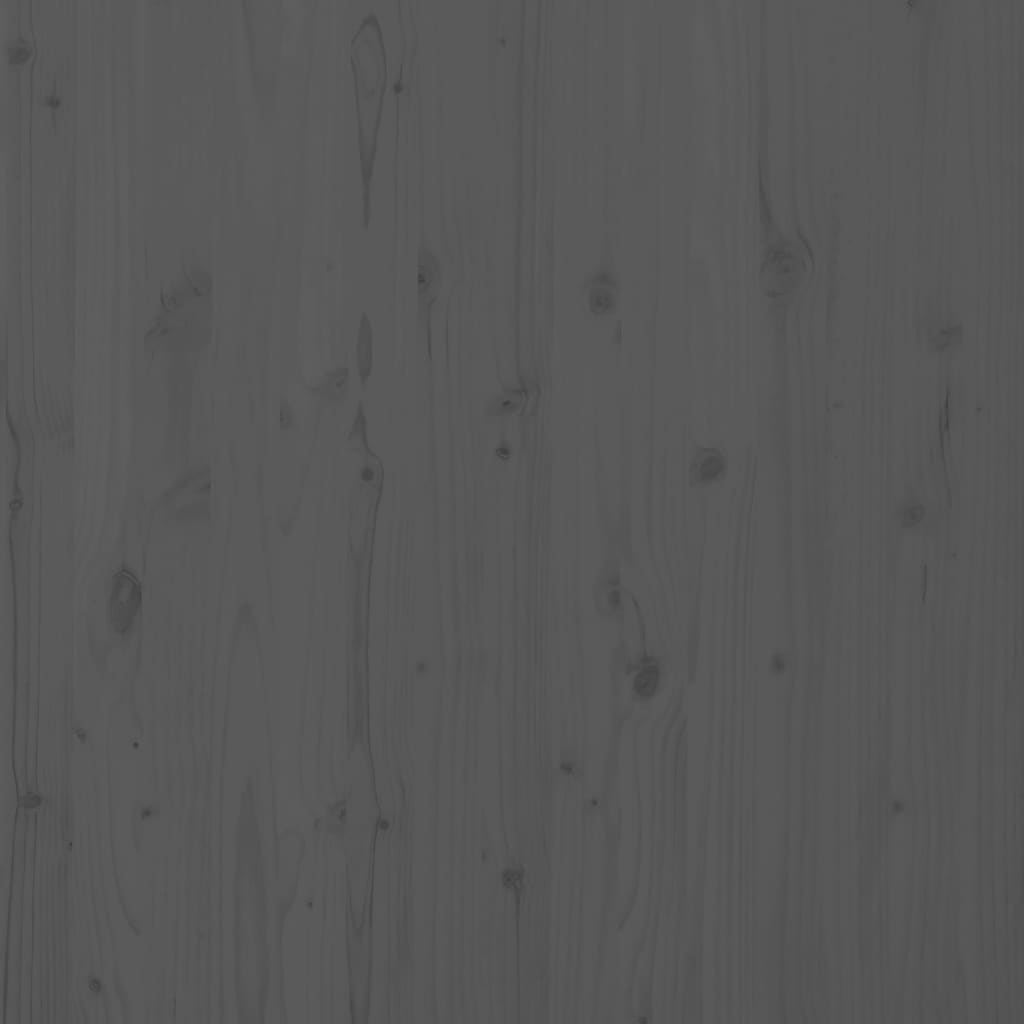 Solid Wood Pine Wall Headboard - 166x3x91.5 cm, Grey Finish