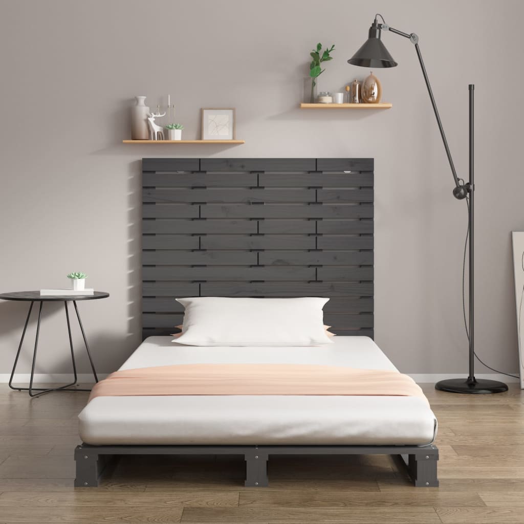 Solid Pine Grey Wall Headboard - 141x3x91.5 cm