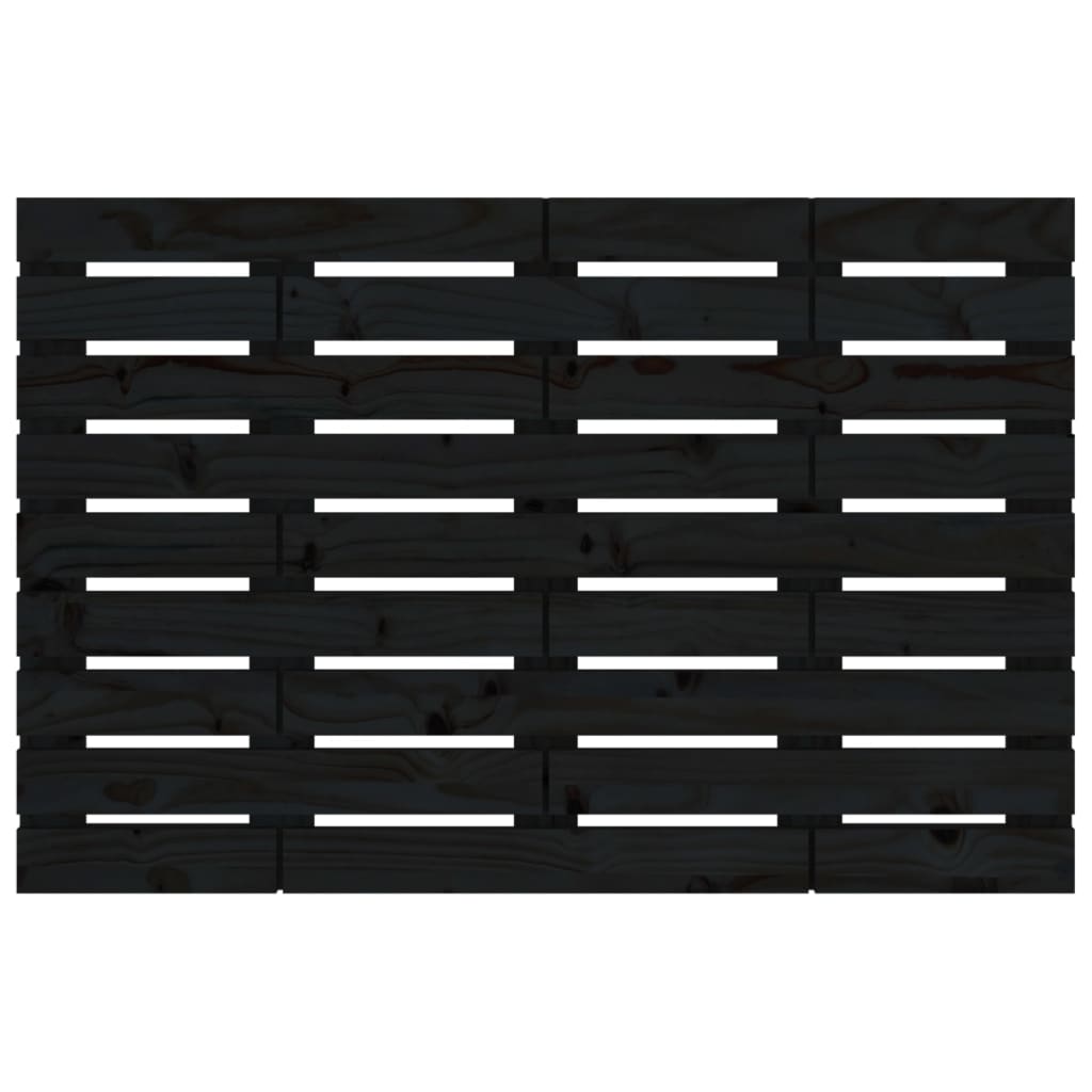 Solid Pine Black Wall Headboard 106x3x63 cm - Stylish Elegance