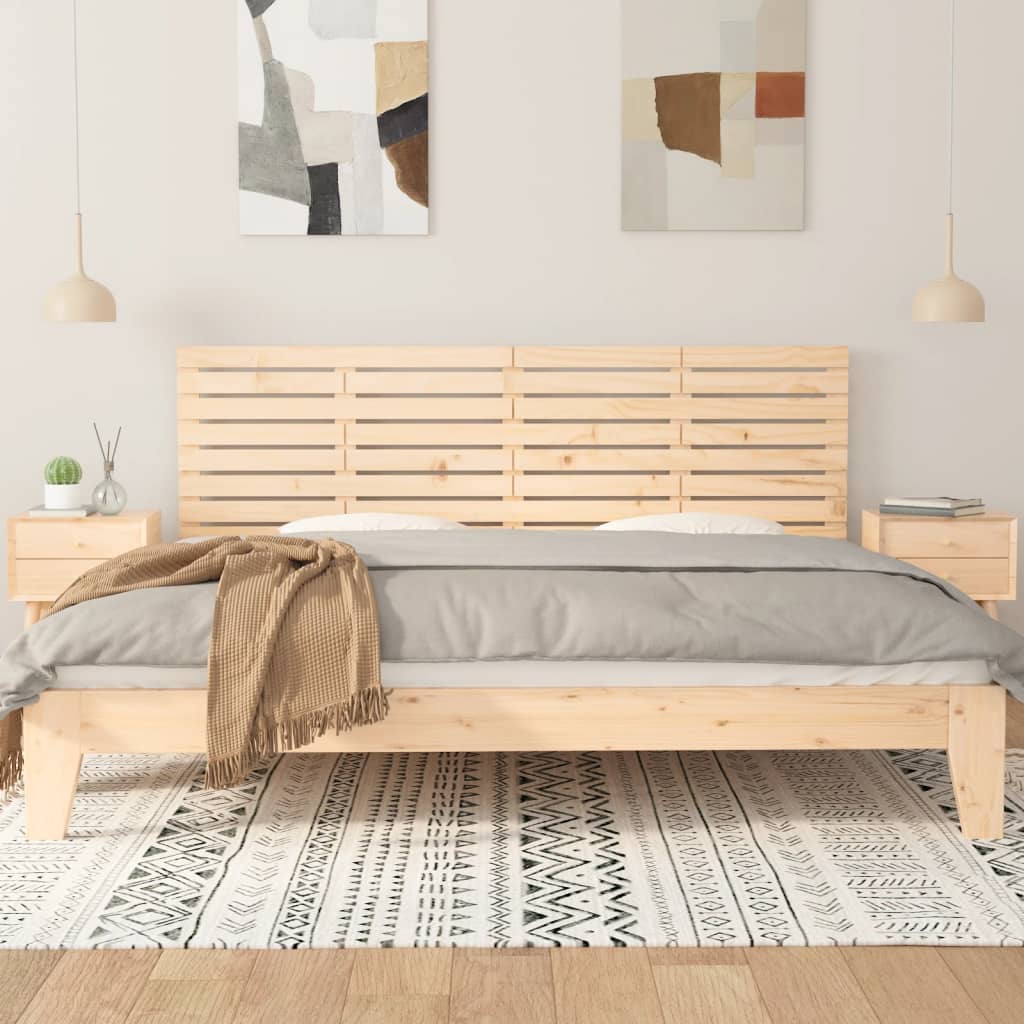 Solid Pine Wall Headboard - 206x3x63 cm - Rustic Elegance