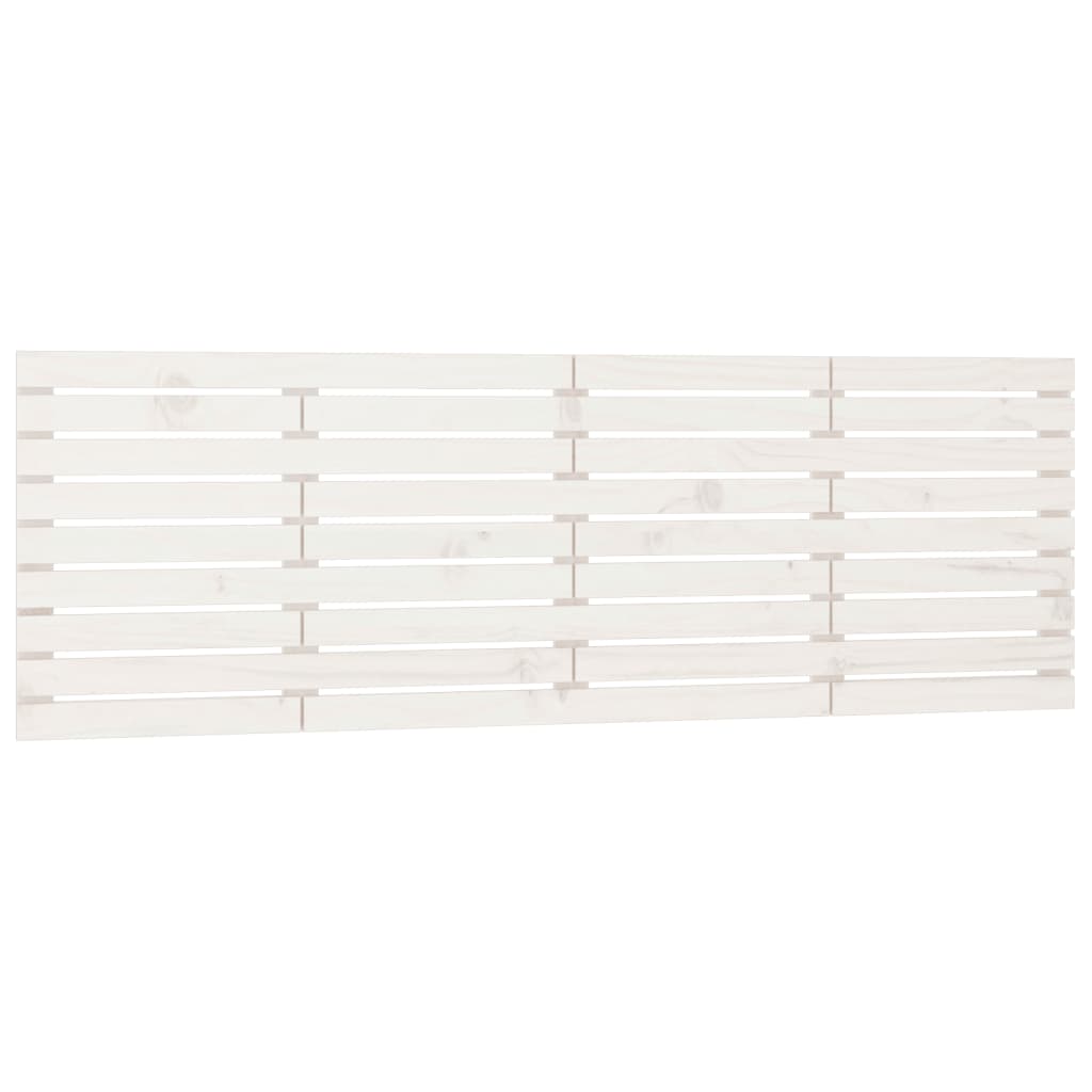 Solid Pine Wall Headboard - White, 206x3x63 cm